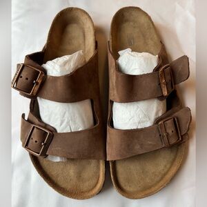 Mens Birkenstock Arizona Soft Footbed Sandals - Oiled Leather -